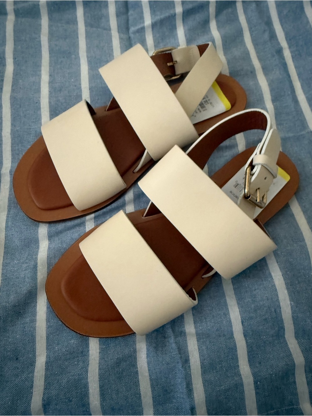 Mansur Gavriel Double Strap Flat Sandal in Jasmine size 36 | Retails: $395
